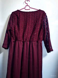 Elegant Maroon Maxi Dress