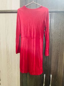 Chic Red Wrap Dress