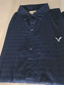 American Eagle Navy Corduroy Shirt