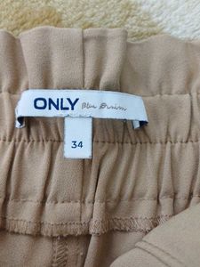 ONLY Beige Wide Leg Trousers