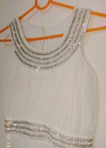 WHITE ELEGANT DRESS