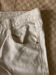 Urbanic High Rise Straight Fit White Jeans