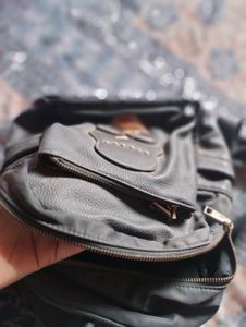 Unique Black Backpack with Applique
