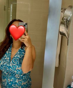 Blue Floral Halter Top