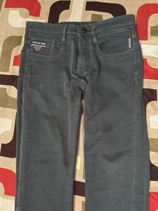 Gray Denim Pants