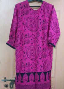 Rose &amp; Black Straight Kurta