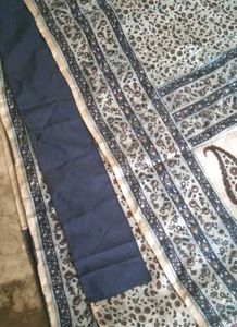 NEW cotton silk floral printed saree attached fall