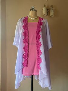 Pink Tank & Sheer Cardigan Set