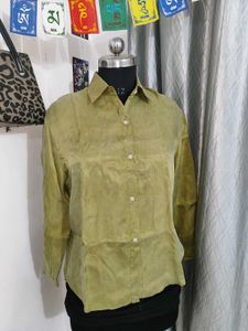 Green Button-Up Shirt