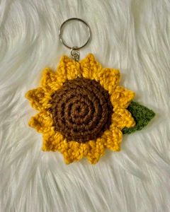 Crochet Sunflower Keychain