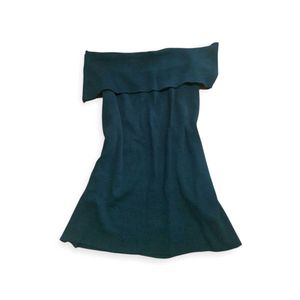 Price Drop !!Off - Shoulder Ruched Black Top