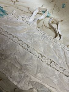 White Lace Trim Top