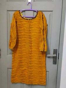Stitched Churidar Set With Lining