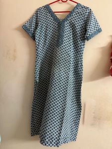 Green White Pallazo Suit