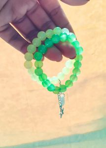 Green &amp; Yellow Beaded Bracelet🌈💛💚🎁