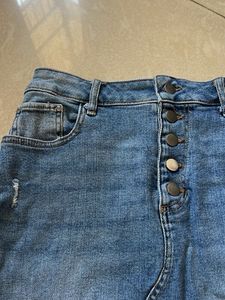 Denim High Waist Skirt