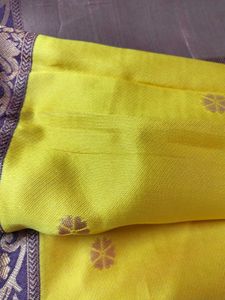 new unused Yellow  Saree with blouse pc