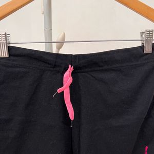 Puma Black &amp; Pink Trim Running Shorts
