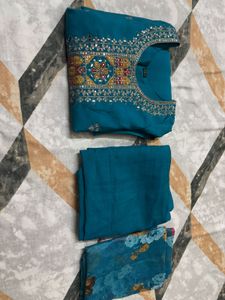 straight kurta set with dupatta