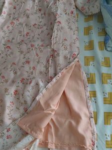 A Festive Look Peach Kurti