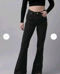 Zudio Bootcut Black Denim For Women
