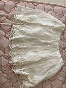 White Lace Mini Skirt