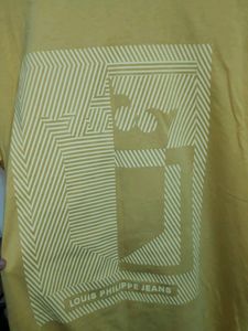 Louis Philippe Yellow Printed Tshirt Men