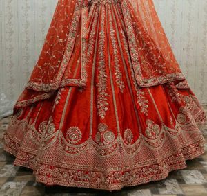 Red Embroidered Lehenga Choli Set