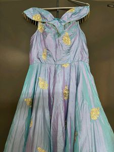 Two Tone Silk Gown