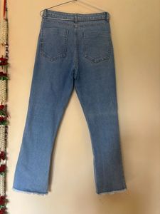 High Waisted Ice Blue Jeans