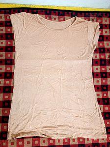 Skin Color/light Brown Vest Camisole Sando For Ladies With Strechy Fabric