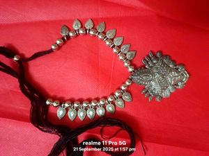 Silver Durga Pendant Necklace