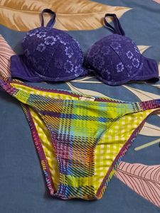 Combo Of Four  Hnm Premium   Bra N Panty