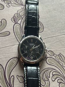 Casio Black Leather Watch