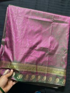 China Silk Saree - Dual Shade