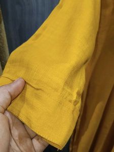 Mustard Kurta With Pant Set