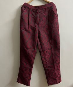 Patterned Maroon Pants