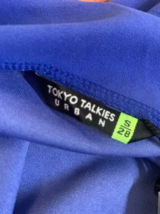 Blue Skirt Mini Slit 28 Waist Tokyo Talkies