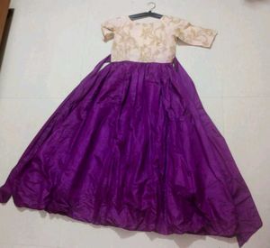 Elegant Wine &amp; Gold Girls Dress