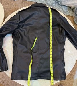 Black Faux Leather Biker Jacket