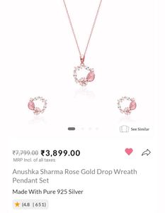 giva rose gold color Jewellery Sets