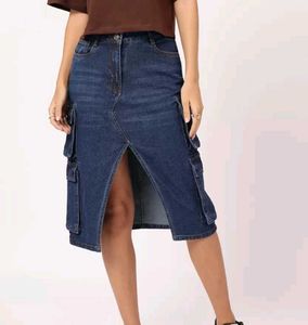 Dressberry Cargo Denim Skirt