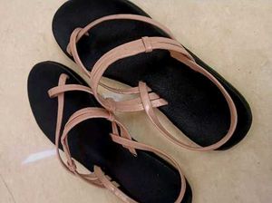 Elegant Black & Pink Sandals