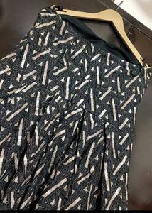 Black &amp; Cream Off Shoulder Dress For 32 Bust