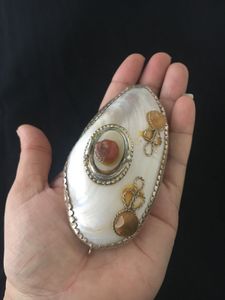 Vintage Mother of pearl hanging trinket box/Pendan