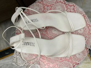 White Strappy Heels
