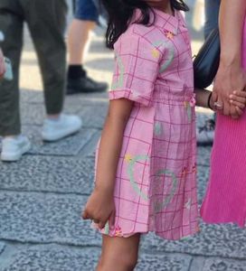 Cute Pink Checked Dress