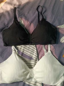 2 Pedded Bra Black And White