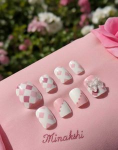 Pink Plaid Press-On Nails