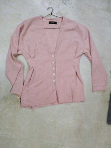 🔥Woolen blazer 😍 New Nude pink sweater overcoat
